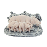 Свинья с поросятами (мрамолит)